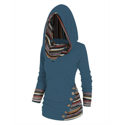 Vrouwelijke Hoodie Tribal Print Casual Tavira - Clothivas