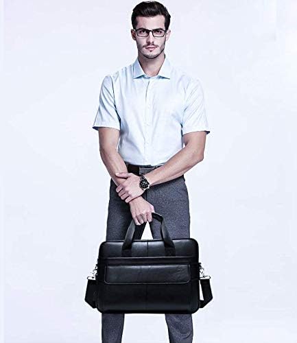 Luxe Lederen Laptop Actetas 15 Inch met Opbergruimte - Clothivas