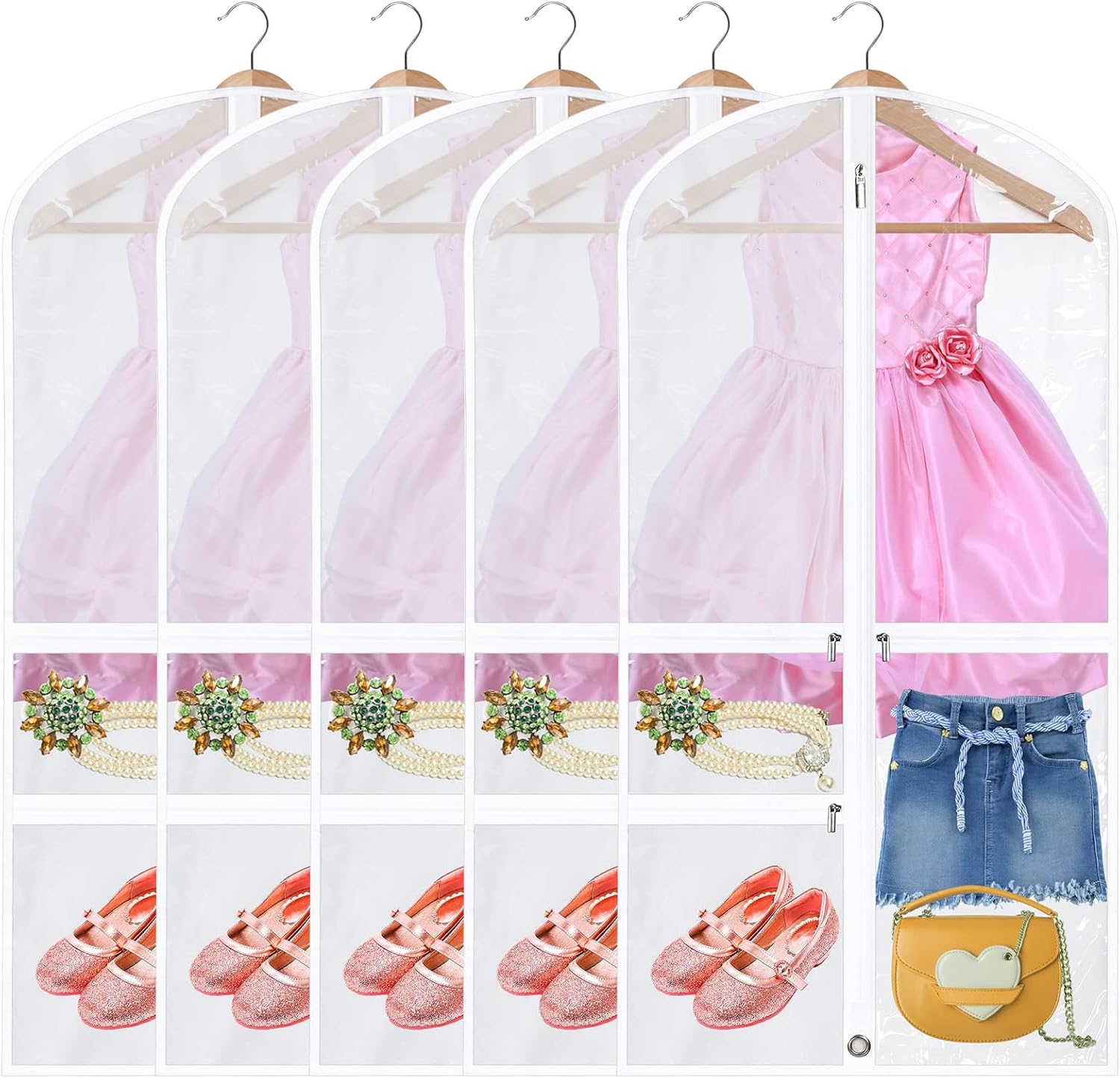 Opvouwbare Reistassen Set van 5 met Extra Vak - Clothivas