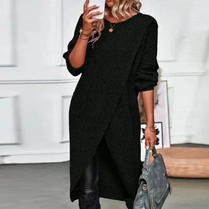 Stijlvolle Wikkeljurk Gebreid Design - Clothivas