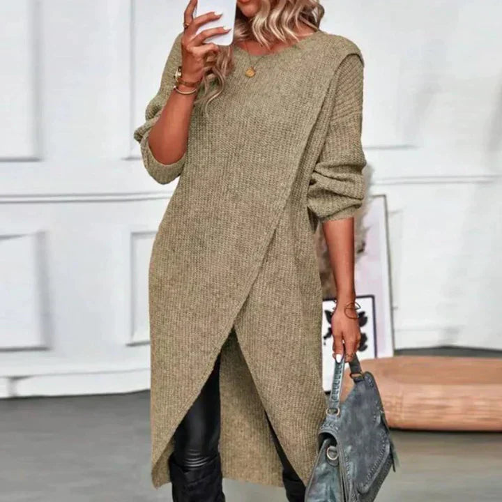 Stijlvolle Wikkeljurk Gebreid Design