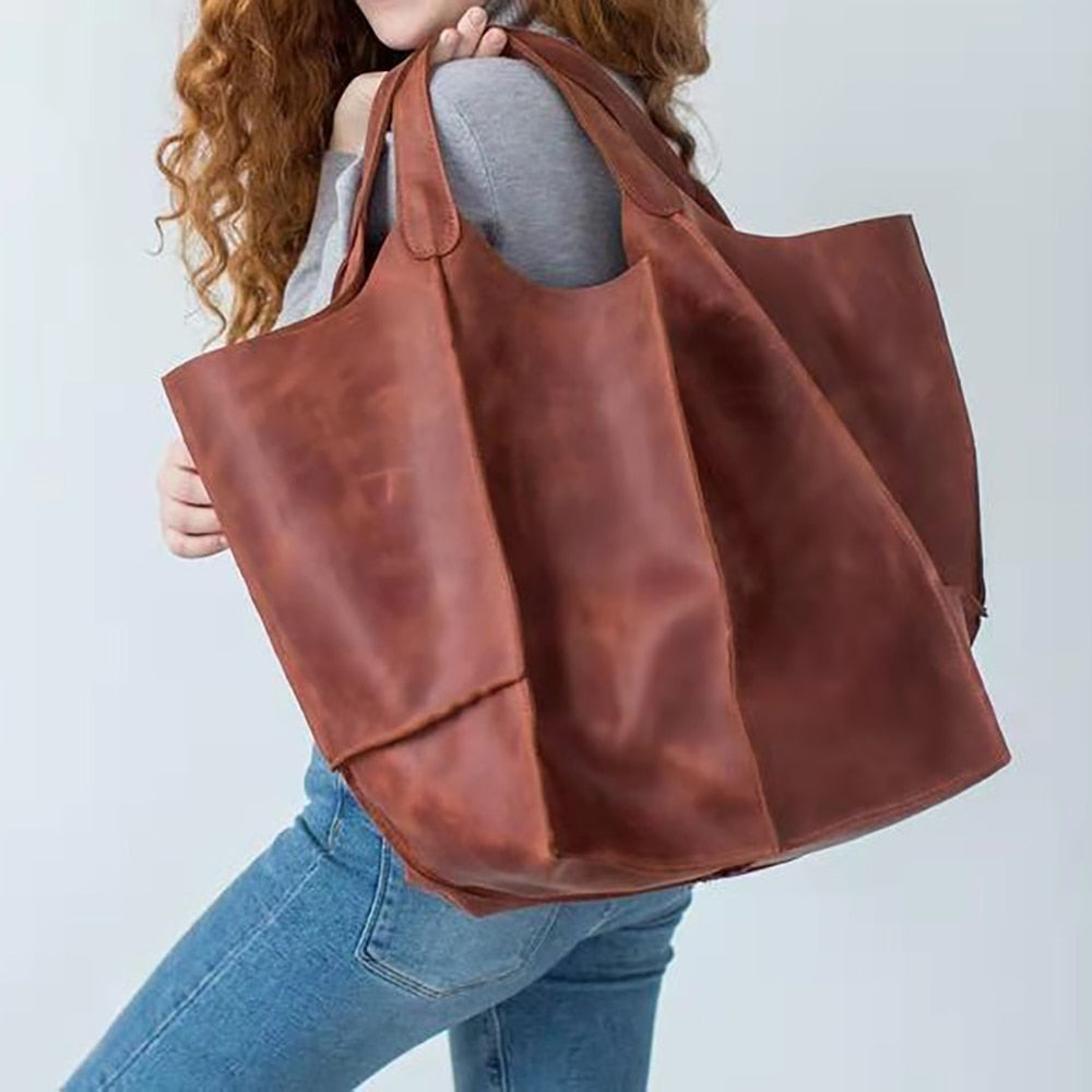 Liva Bag | Grote Leren Schoudertas