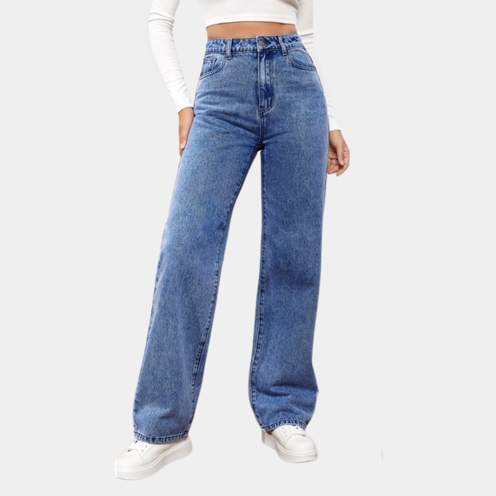 Hoge Taille Dames Jeans Loose Fit