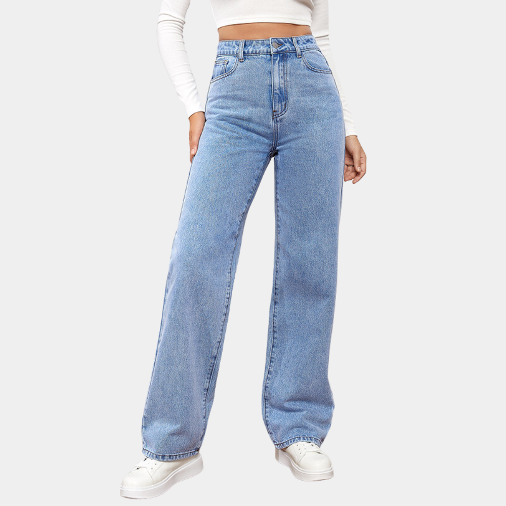 Hoge Taille Dames Jeans Loose Fit
