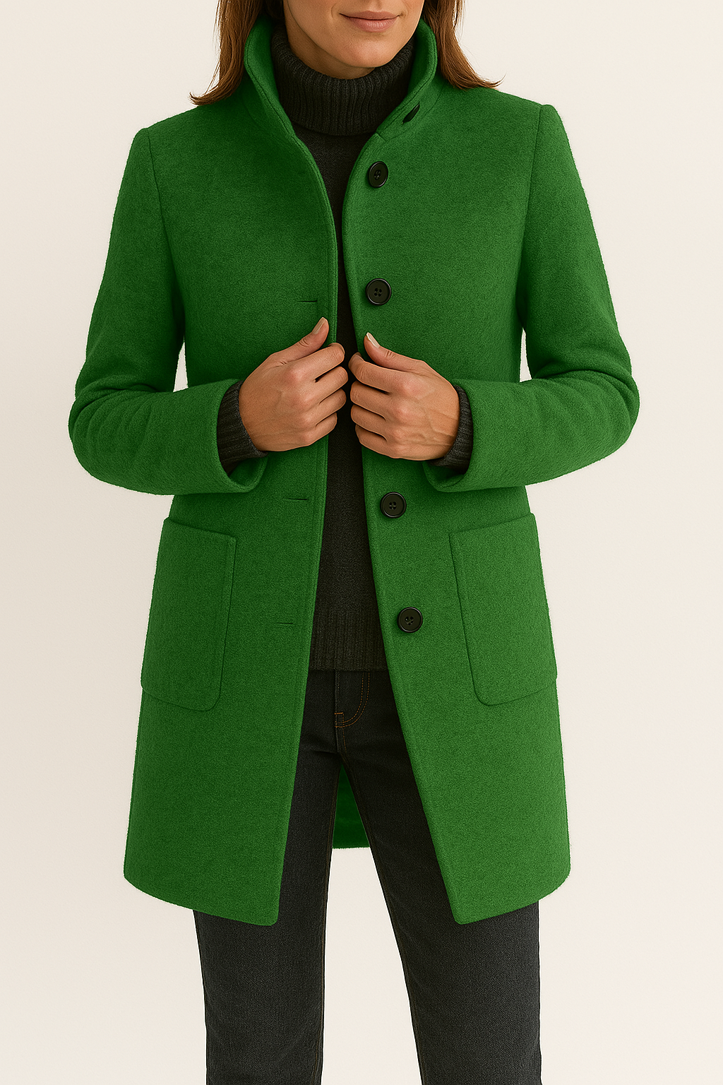Stijlvolle Dames jas Wollen Mantel