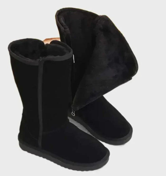 Suède Dameslaarzen Sheepskin Stijl - Clothivas