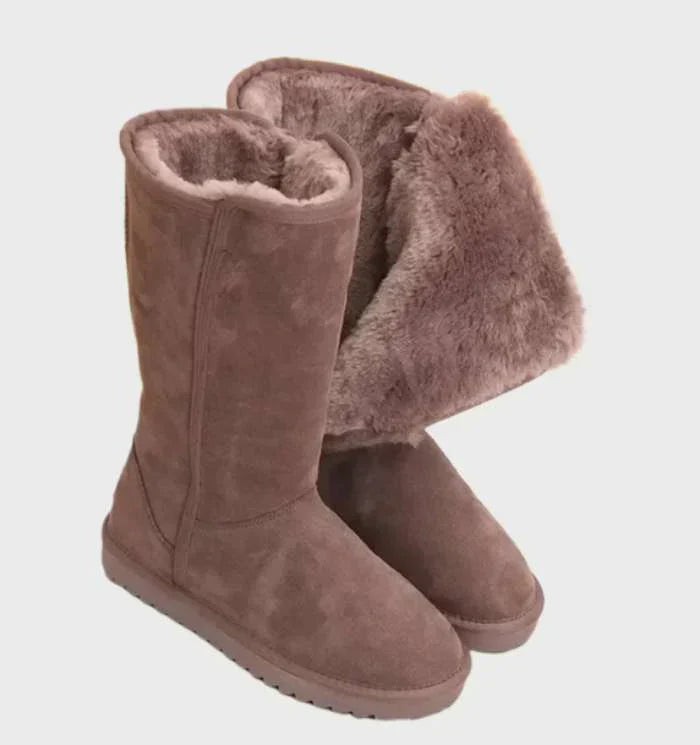 Suède Dameslaarzen Sheepskin Stijl