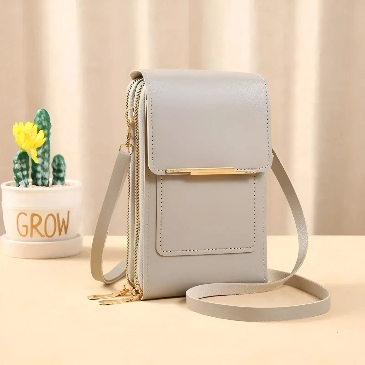 Stijlvolle Leren Dames Schoudertas Beveiligd