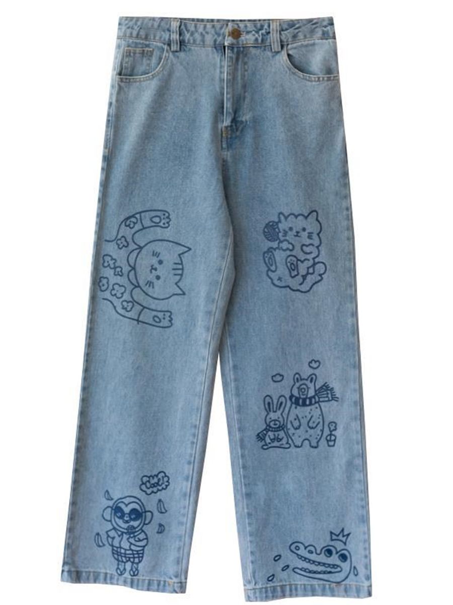 Klassieke Dames Jeans Vintage Stijl