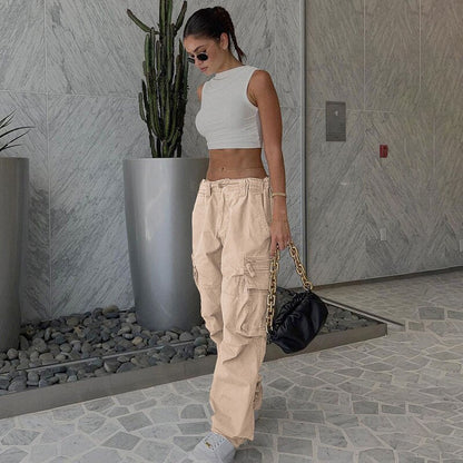 Dames Broek Wijde Pijpen Comfortabele Cargo