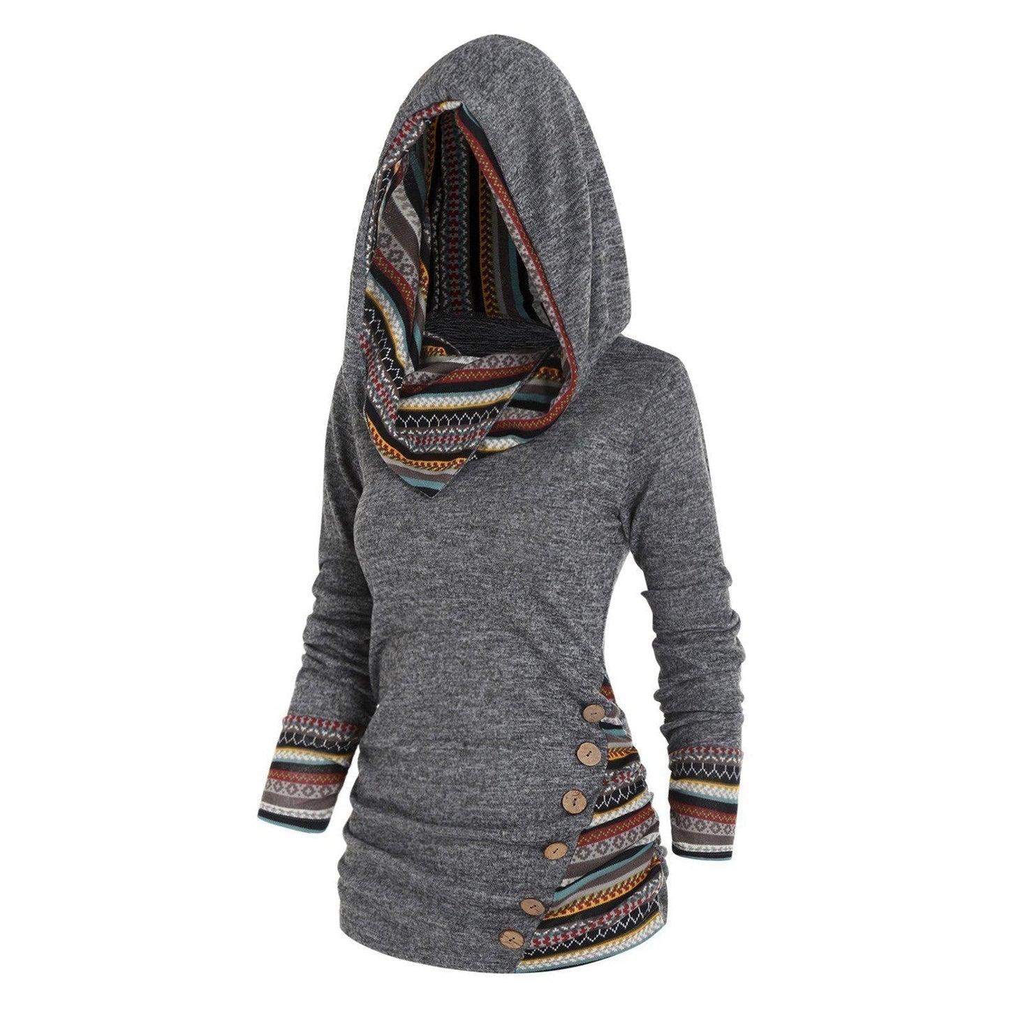 Vrouwelijke Hoodie Tribal Print Casual Tavira
