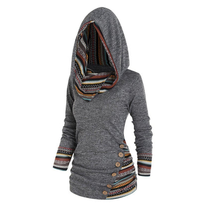 Vrouwelijke Hoodie Tribal Print Casual Tavira