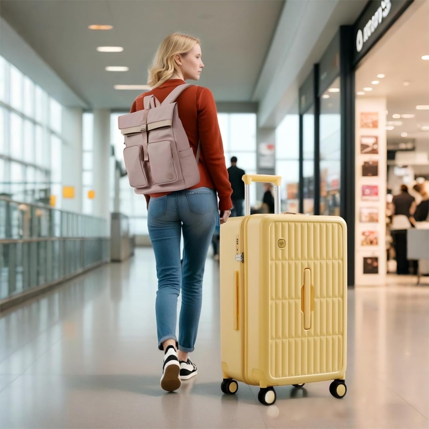 XL Reiskoffer 8 Wielen Stabile Spinner - Clothivas