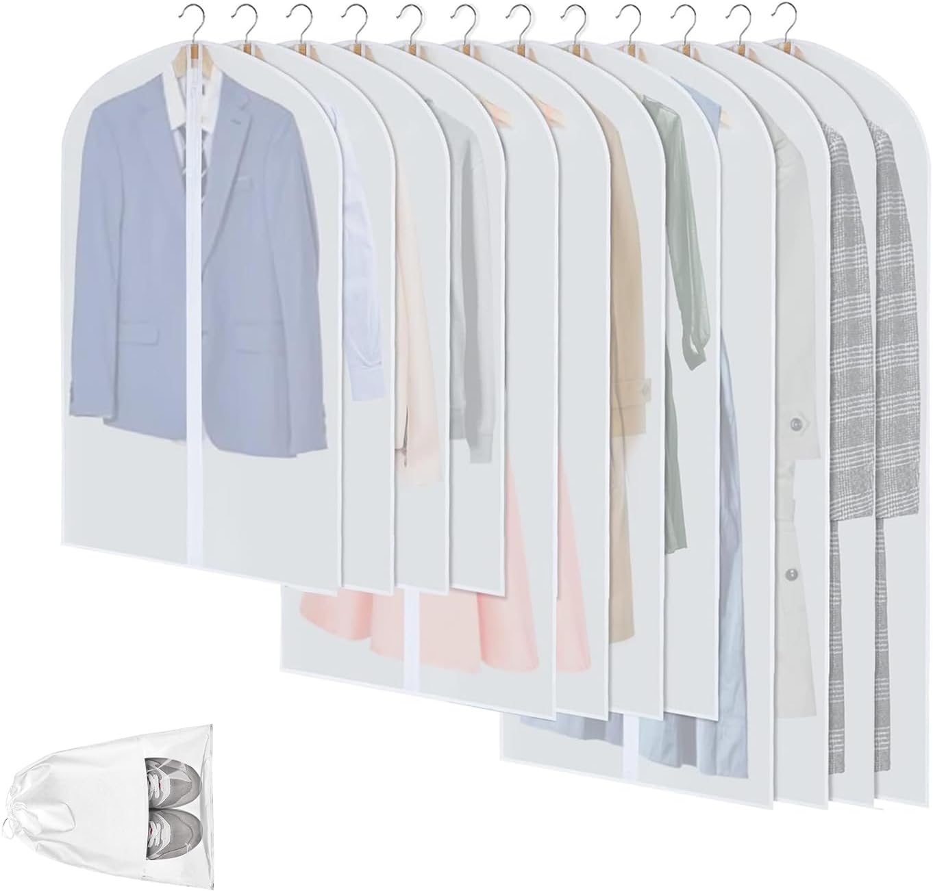 Kledingopbergzakken Set 12 Stuks Waterdicht Beschermhoesjes - Clothivas