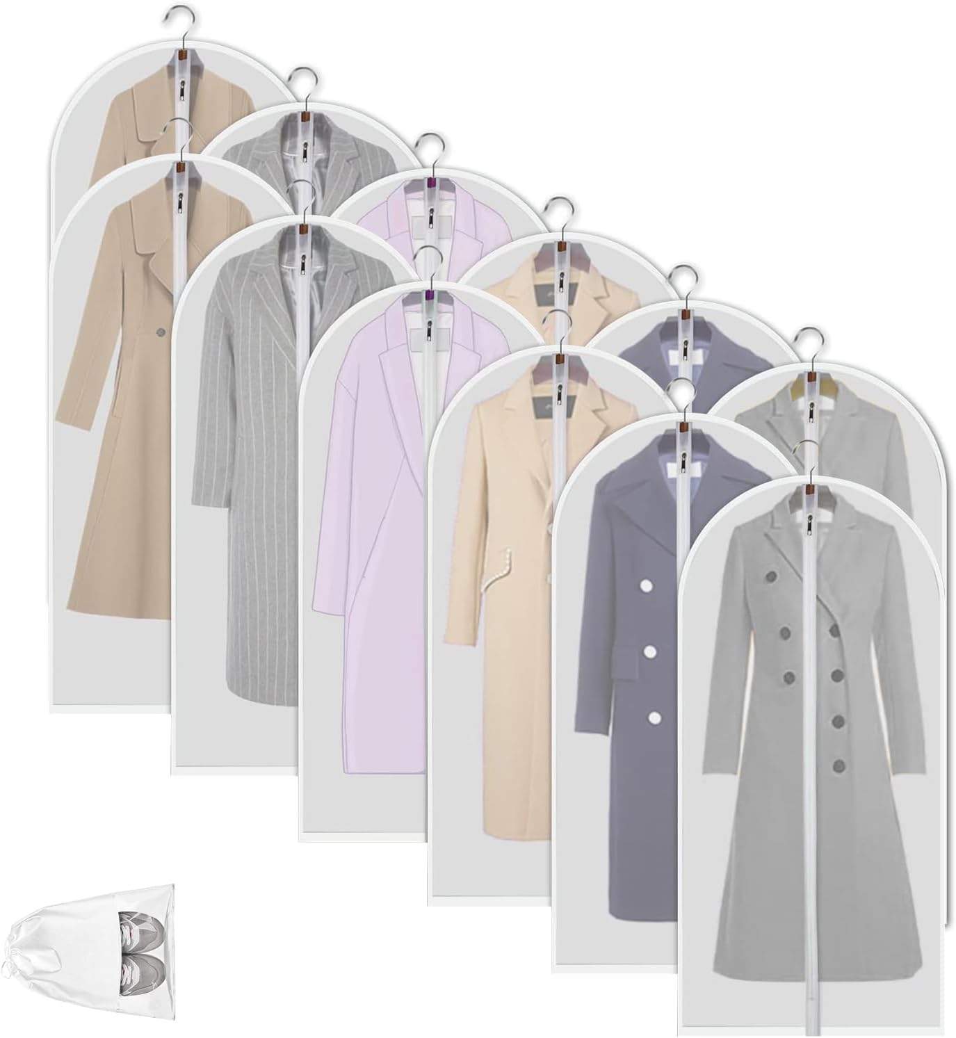 Kledingopbergzakken Set 12 Stuks Waterdicht Beschermhoesjes