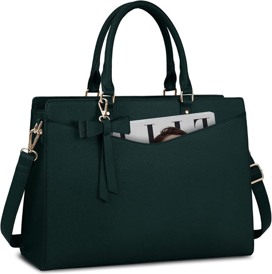 Waterdichte Laptop Tas Dames Leren Stijl Multi-Zak - Clothivas