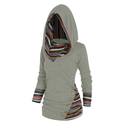 Vrouwelijke Hoodie Tribal Print Casual Tavira