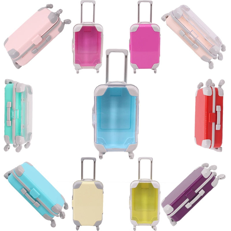 Kleine Reiskoffer Poppen Accessoire 13,5 cm - Clothivas