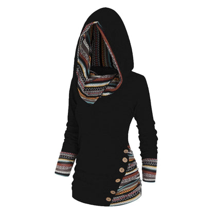 Vrouwelijke Hoodie Tribal Print Casual Tavira